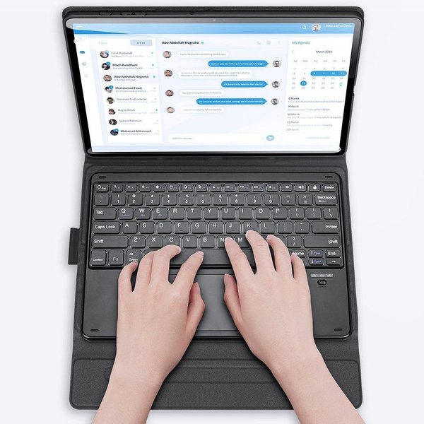 Калъф с Клавиатура за Samsung Tab S8 Plus/ S7 Plus/ S7 FE, Dux Ducis ...